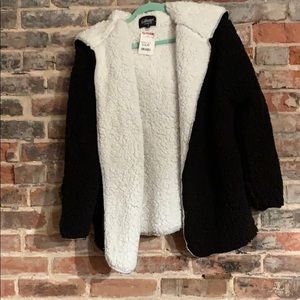 Fluffy Black and White Sweater